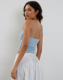 Image of Sambu Mesh Vest Top in Pastel Blue