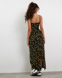 Image of Kafka Maxi Dress in Buttercup Black and Yellow