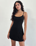 Image of Samiya Mini Dress in Crinkle Black