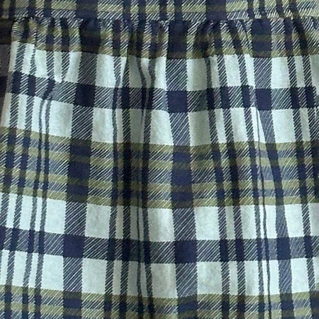 Sanula Top in Linen Mono Check Green