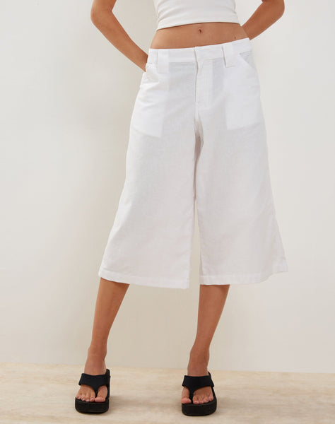 Image of Saomy Longline Shorts in White