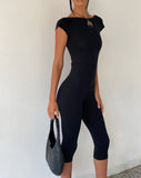 image of MOTEL X JACQUIE Saparia Capri Unitard in Black