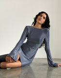 Image of Sarweni Long Sleeve Mini Dress in Midnight Shimmer