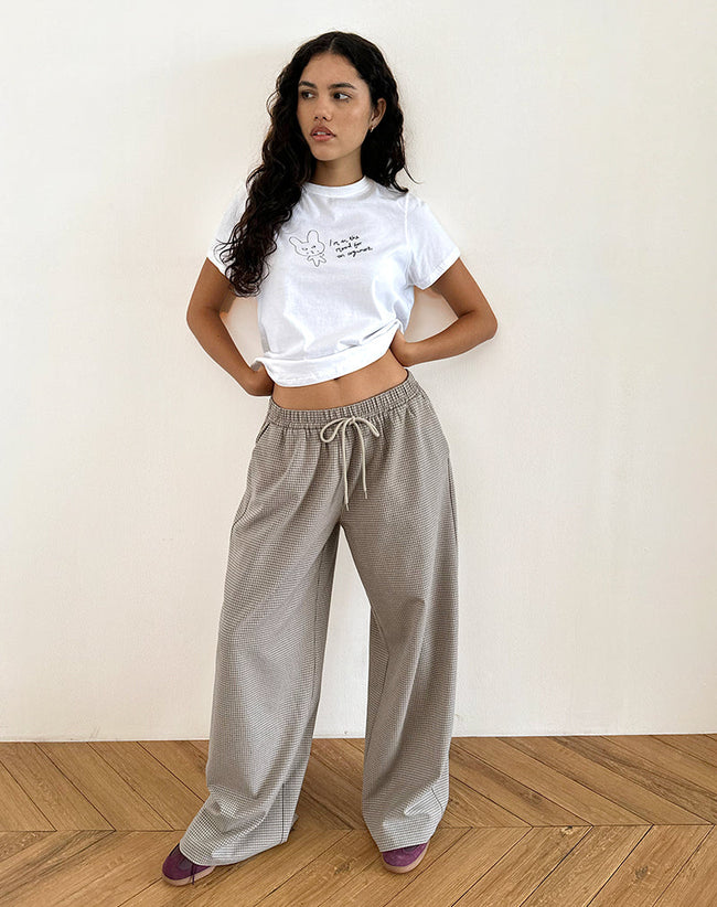 Image of Sasari Oversized Trouser in Check Grey