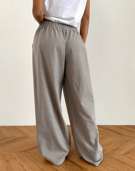 Image of Sasari Oversized Trouser in Check Grey