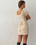 Image of Sasyana Mini Dress in Flower Chain Cream