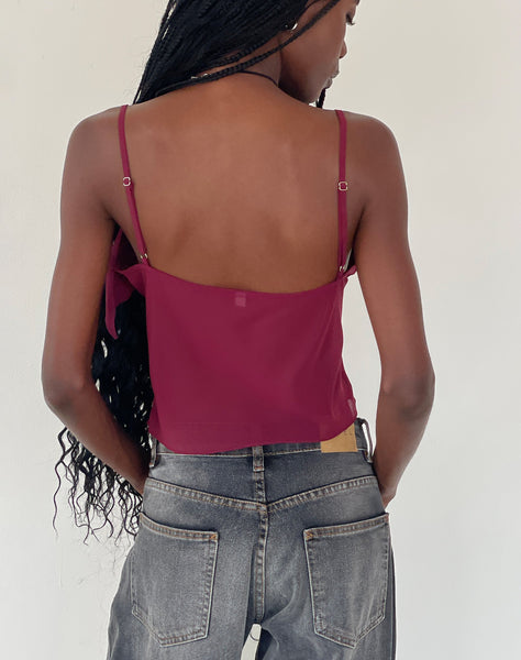 Image of Satisha Top in Chiffon Plum