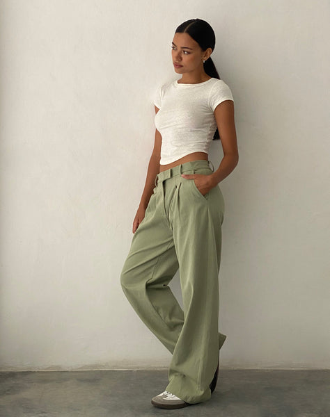 Image of Satria Extra Wide Trouser in Sage