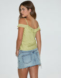 Image of Savira Top in Chiffon Stripe Green