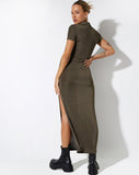 IMAGE OF Savita Maxi Dress in Dark Olive