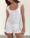 Image of Scout Romper in Broderie White