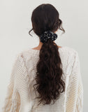 Image of Scrunchie in Floral Land Black