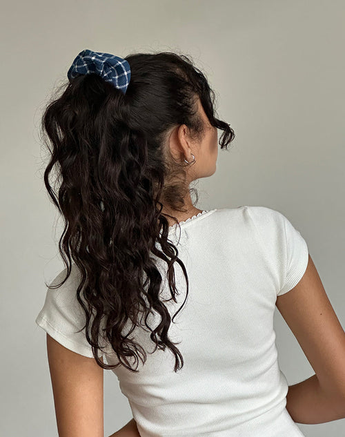 Image of Scrunchie in Navy Tartan