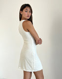 Image of Sechium Mini Dress in Heart Lace Ivory