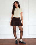 Image of Sejuani Cord Mini Skirt in Bitter Chocolate Brown