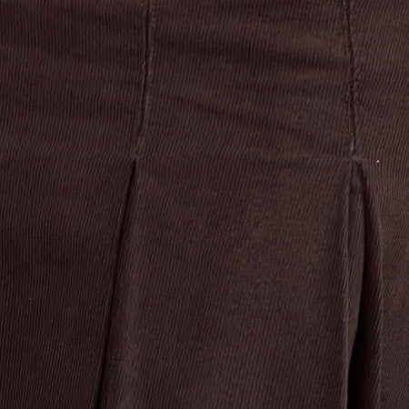 Sejuani Cord Mini Skirt in Bitter Chocolate Brown