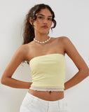 Image of Seka Bandeau Mesh Top in Lemon