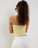 Image of Seka Bandeau Mesh Top in Lemon