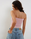 Image of Seka Bandeau Mesh Top in Tonal Pink