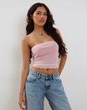 Image of Seka Bandeau Mesh Top in Tonal Pink