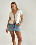 Image of Selene Top in Satin Ivory