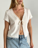 Image of Selene Top in Satin Ivory