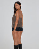 Image of Selvina Frill Cami Top in Olive