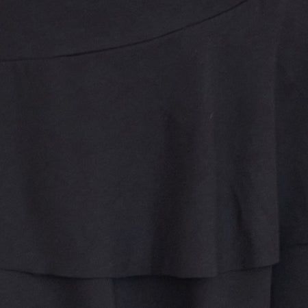 Semary Plunge Wrap Mini Dress in Black