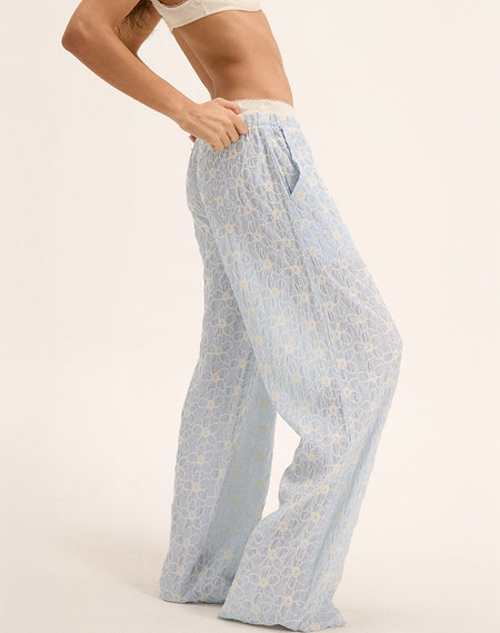 DARAYA SHORT BRODERIE ICE BLUE