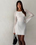 Image of Senna Mini Dress in Lace White