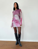 Image of Sevila Mini Dress in Anatomy of Nature Pink