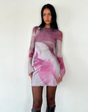 Image of Sevila Mini Dress in Anatomy of Nature Pink