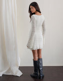 Image of Sevila Long Sleeve Dress in Bubble Lace Ivory