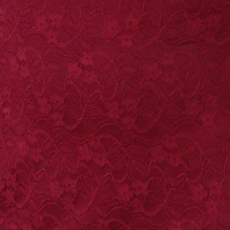 Sevila Long Sleeve Mini Dress in Deep Red Lace