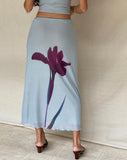 image of Lassie Midi Skirt in Mint Flower Placement