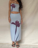 image of Lassie Midi Skirt in Mint Flower Placement