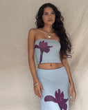 image of Shae Bandeau Top in Mint Flower Placement