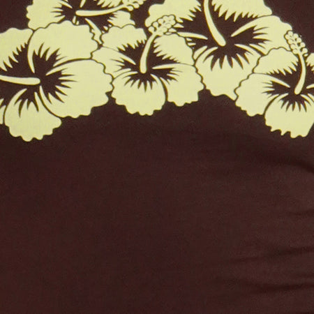 Shaelo Bandeau Top in Bitter Chocolate Yellow Hibiscus