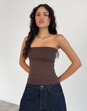 Image of Shaelo Bandeau Top in Deep Mahogany