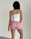 Image of Ritala Shirred Shorts in Flamingo Pink