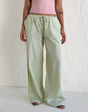 Image of Samir Trouser in Light Green Stripe