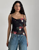 Image of Shahira Top in Renaissance Rose Black