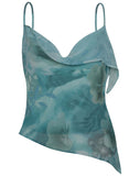 image of Shahira Top in Watercolour Floral Blue