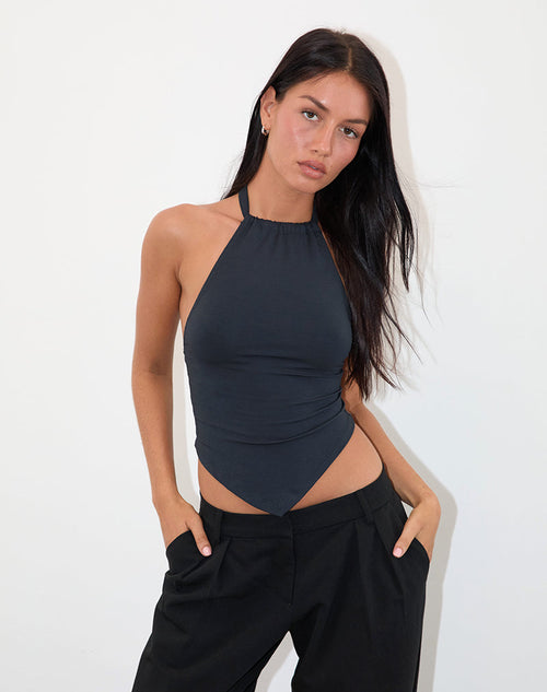 Image of Shalas Halter Top in Jersey Ocean Storm