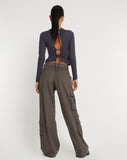 image of Shan Wide Leg Trouser in Dark Grey