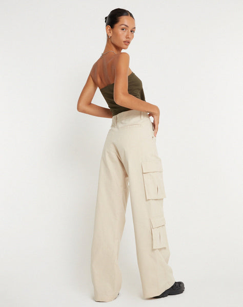 image of Shan Wide Leg Trouser in Ecru