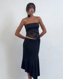 Image of Shanda Bandeau Top in Lace Black