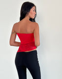 Image of Shanda Lace Tube Top in Red