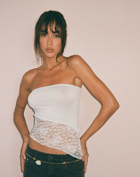 Cojira Lace Butterfly Top in Ivory