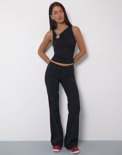 Image of Sharena O Ring Vest Top in Black